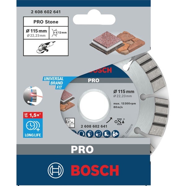 Bosch Pro Stone Trennscheibe, 115 Millimeter Durchmesser