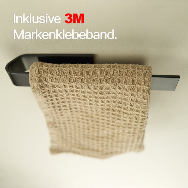 Designfabrik Hamburg Spültuchhalter ohne Bohren Schwarz 17cm
