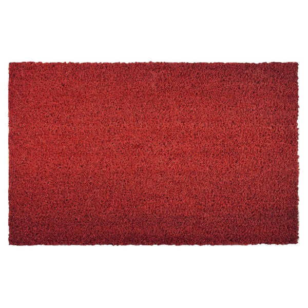 Fußmatte Kokos - Eingangsmatten aus Kokos - Abtreter für Haustür - Rot / 17 mm - 80 x 100 cm