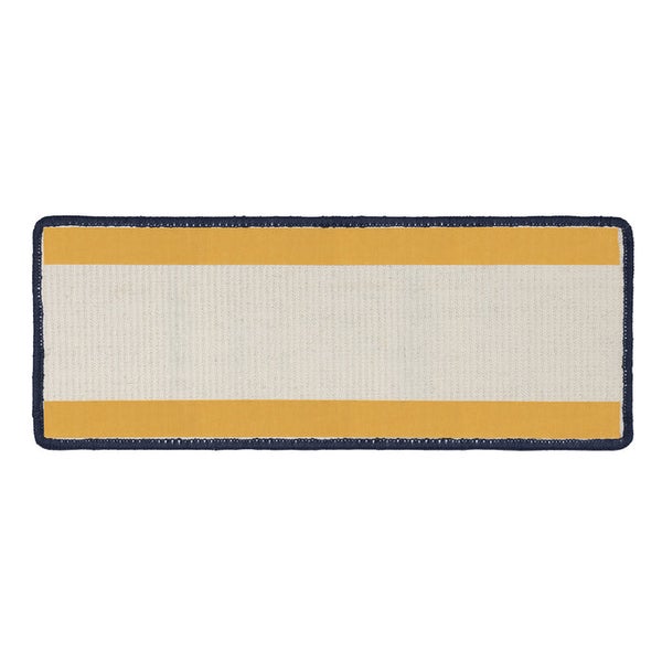 FLOORDIREKT Stufenmatte aus Sisal - Pure Nature - Umkettelt & Selbstklebend - Blau - 23,5 x 65 cm - Rechteckig ohne Lippe