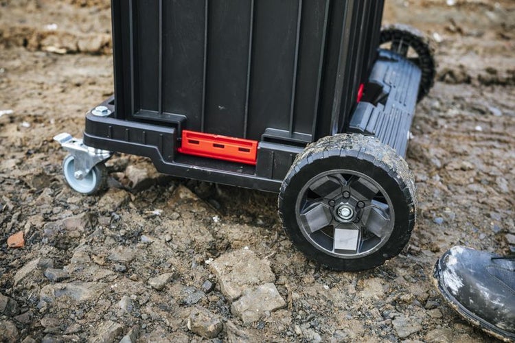PROREGAL QBRICK Werkzeugkasten One HxBxT 38,5 x 58,5 x 32 cm 38 Liter Traglast Bis Zu 120 kg Mit Deck & Frontgriff Mit Klemmverschlüsse Schwarz