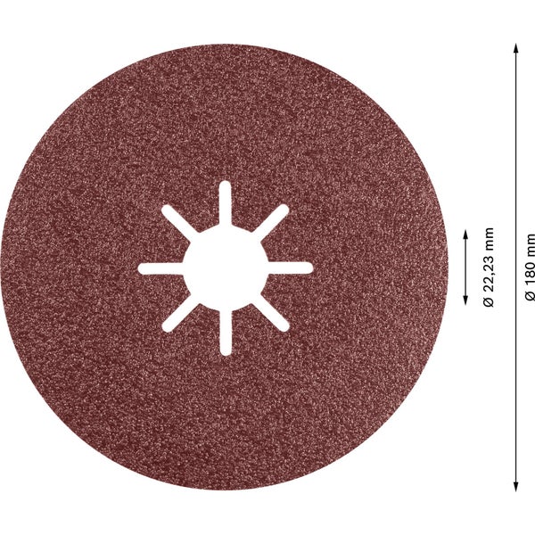 Eine Person mit Schutzhandschuhen befestigt eine X-Lock Schleifscheibe an einem Winkelschleifer