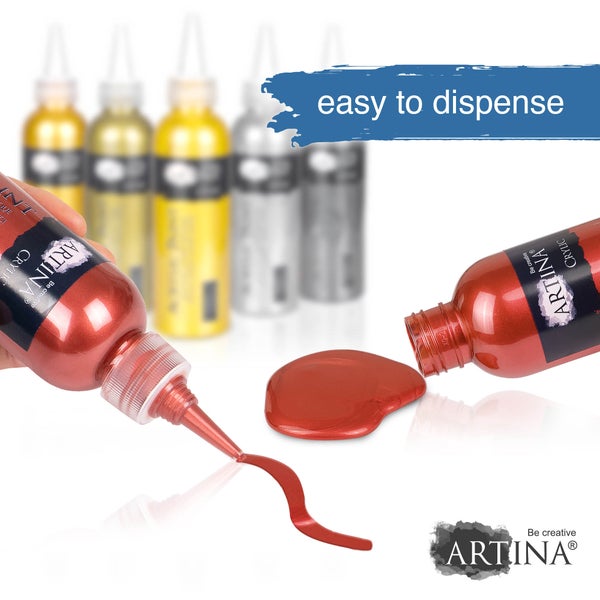 Artina Metallic Crylic Acrylfarbenset 6x150 ml