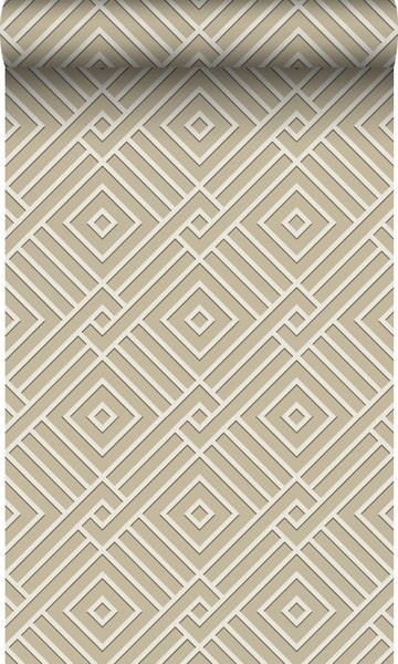 Origin Wallcoverings Tapete 3D grafisches Motiv Beige - 50 x 900 cm - 347978