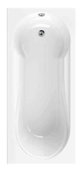 Calmwaters® Badewanne mit Dusche Komplettset 180x80 cm mit Wannenträger & Ablaufgarnitur, Acrylwanne Modern Small 2, Duschzone, Set Badewanne komplett 180 x 80, Duschbadewanne für 2 Weiß, 99000167