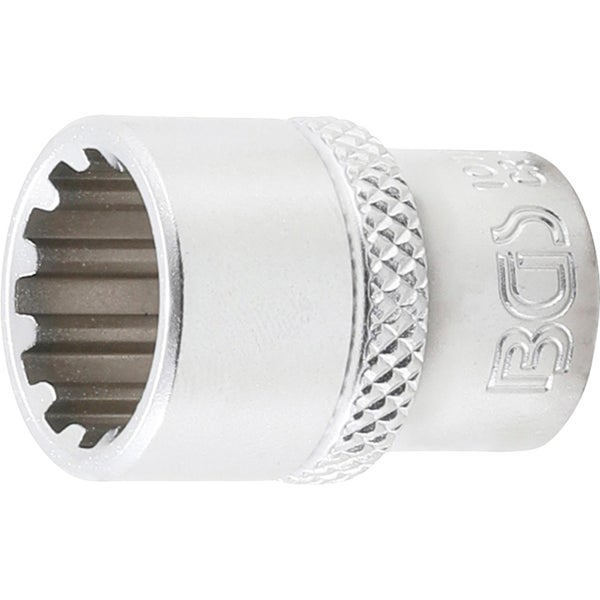 BGS Steckschlüssel-Einsatz Gear Lock Antrieb Innenvierkant 6,3 mm (1/4) SW 12 mm - 10112