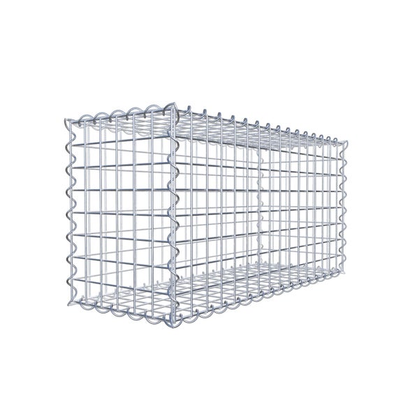Gabione 80 cm x 40 cm x 30 cm (L x H x T), Maschenweite 5 cm x 5 cm, Spirale