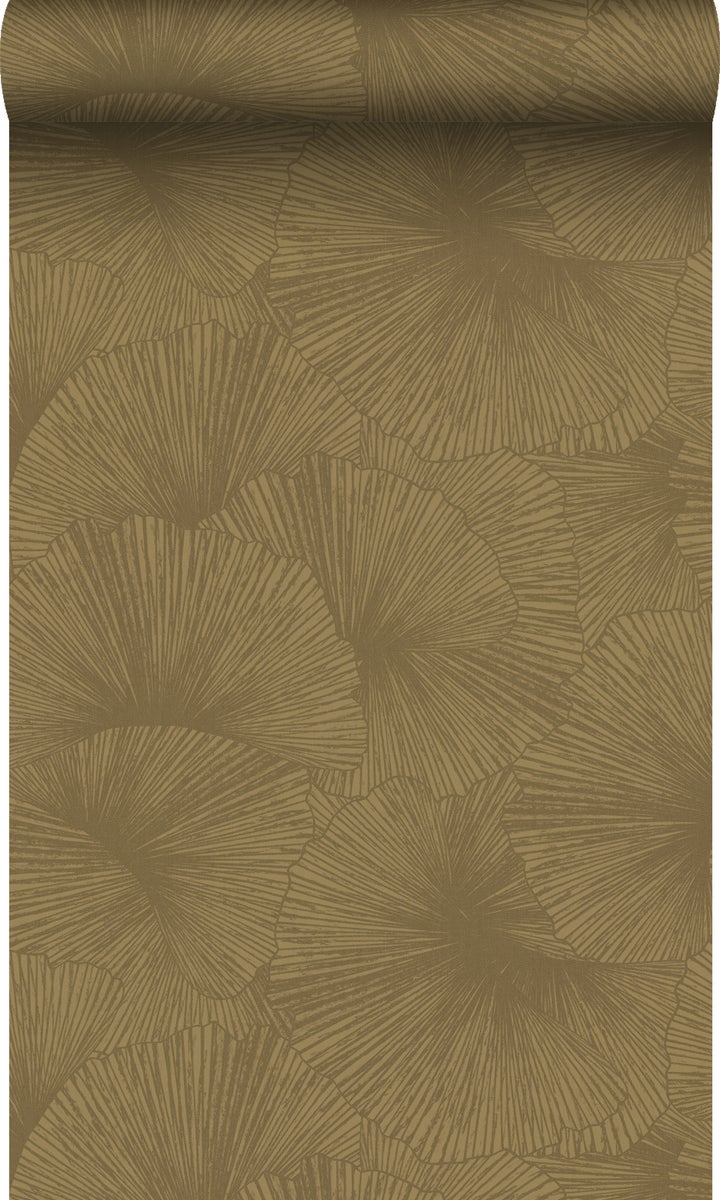 Origin Wallcoverings Tapete 3D Muster Blätter Gold - 50 x 900 cm - 348010