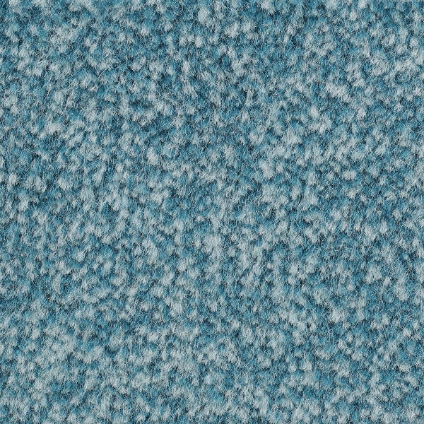 Auslegware Teppichboden in Türkis Blau mit Textilvlies Rücken Velours Teppich Meterware 500 cm Breite (Meterware)