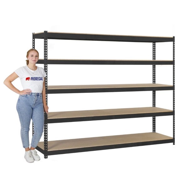 Schwerlastregal WOOD YETI FIVE | HxBxT 200x120x60cm | Fachlast 400kg | Anthrazit