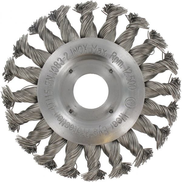 Triuso Rundbürste Ø 115 mm 22,2 mm Inox gezopft - 1 Stück