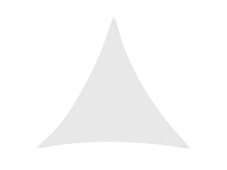 FLOORDIREKT Sonnensegel - Wasserabweisend - Dreieckig - für Garten, Terrasse und Balkon - Weiß 3,6 x 3,6 x 5,1 m