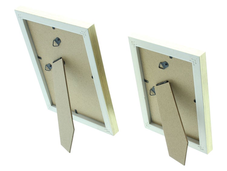 FRANK FLECHTWAREN | Bilderrahmen Gold, 4er Set, KUNSTSTOFF, 13 x 1,5 x 18 cm, 16 x 1,5 x 21 cm