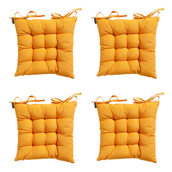Sitzkissen Tuscany Panama golden glow - Ca. 46x46 cm - 4er-Set