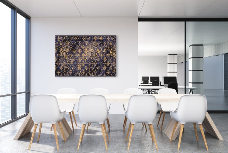 Canvas-Akustikbild mit sehr guten Schallabsorptions-Eigenschaften für eine gute Raumakustik 90x60cm AB00001