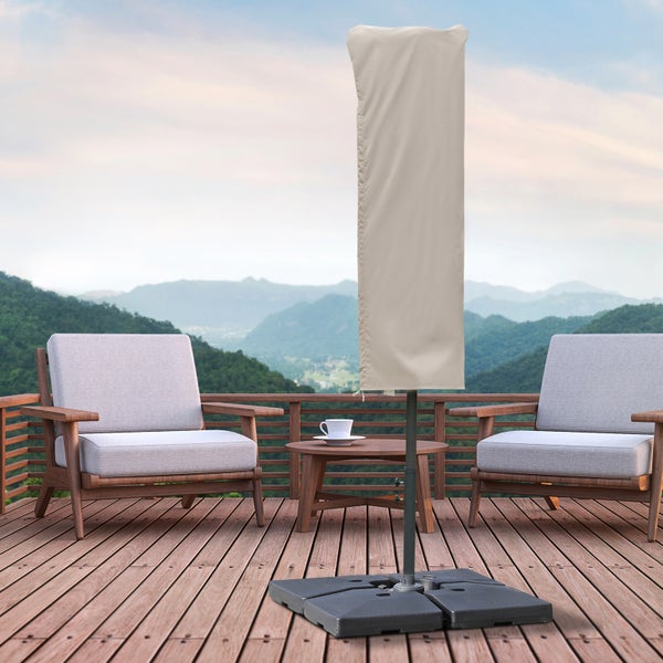 Outsunny Sonnenschirm Schutzhülle für Ampelschirm, Ø63 x 164 cm, Polyester-Gewebe mit PU-Beschichtung, Khaki