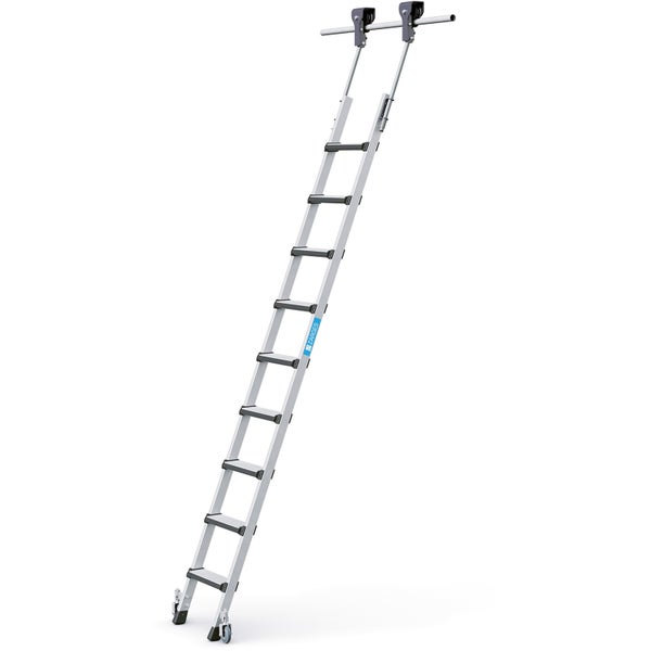 Dachbodentreppe aus Aluminium mit Rollen