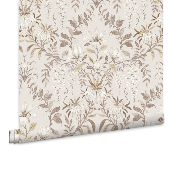 Tapetenrolle mit Blumenmuster