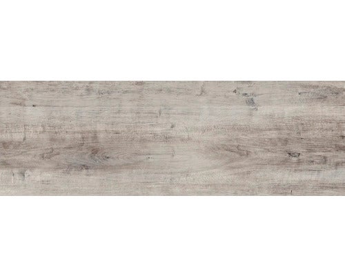 Bodenfliese in Holzoptik mit Eichenmaserung und strukturierter Oberfläche.