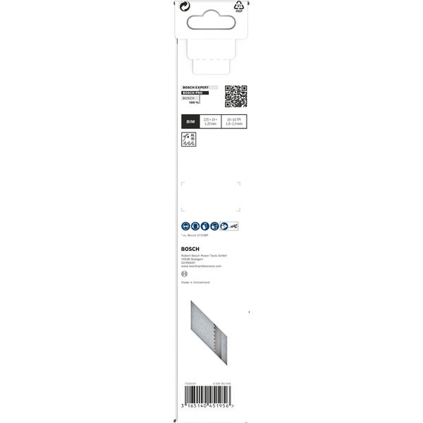 Bosch PRO Metal Demolition S1125VF Blatt 1,25 x 19 x 225 mm 5-tlg. - 2608657408