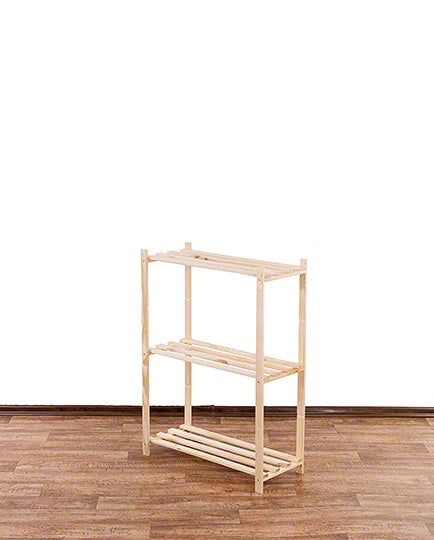 PROREGAL Holzregal Timbercraft HxBxT 90 x 65 x 28,5 cm Fachlast 35 kg 3 Fachboden 1,4 cm Dickes Kiefernholz Natur