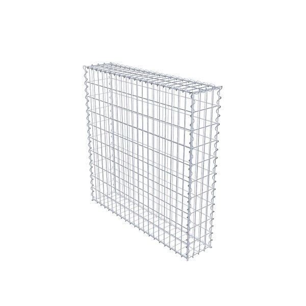 Gabione 100 cm x 100 cm x 20 cm (L x H x T), Maschenweite 5 cm x 10 cm, Spirale