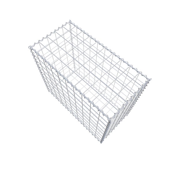 Gabione 100 cm x 90 cm x 50 cm (L x H x T), Maschenweite 10 cm x 10 cm, Spirale