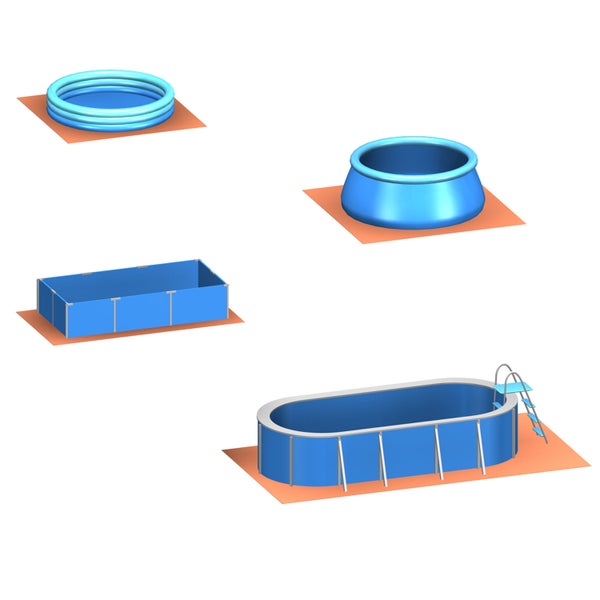 eyepower 8 Große Matten: 1,9m² Poolunterlage 50x50 Antirutschmatte Boden Poolmatte - Pool Unterlage Outdoor Matte Poolunterlage Matten - Platten für Pool Schutzmatte unter Pool Bodenmatte Pool Outdoor