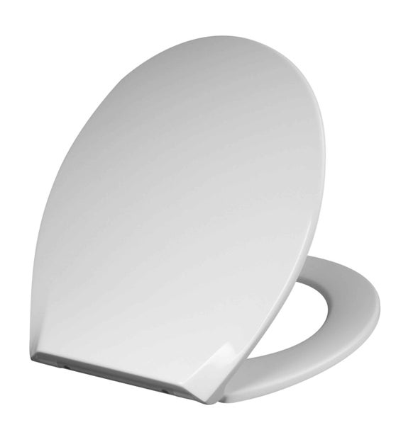 Weißer Toilettensitz aus Kunststoff
