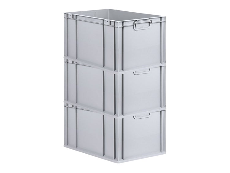 PROREGAL Spar Set 3x Eurobox Nextgen Economy Griffe Geschlossen HxBxT 32 x 40 x 60 cm 65 Liter Eurobehälter Transportbox Transportbehälter