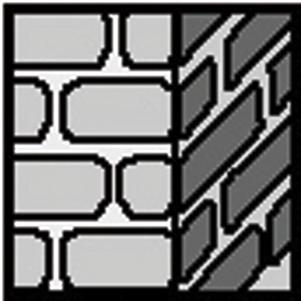 Symbol für Mauerwerk und Wärmedämmung