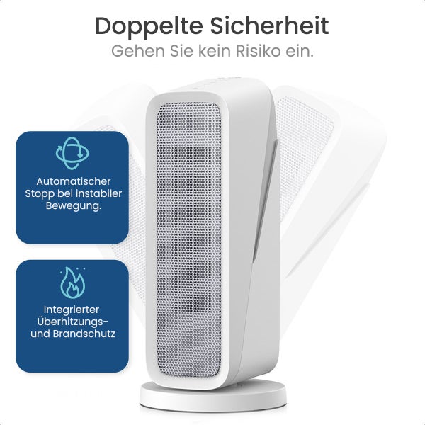 Gologi Heizlüfter mit Thermostat - Elektroherd - Heizung - Heizgerät - Funktioniert mit App und Touch Controls - 1500W