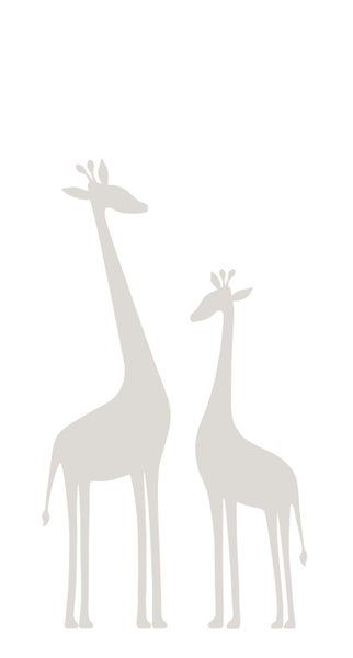 Origin Wallcoverings Fototapete Giraffen Grau - 1,5 x 2,79 m - 357219