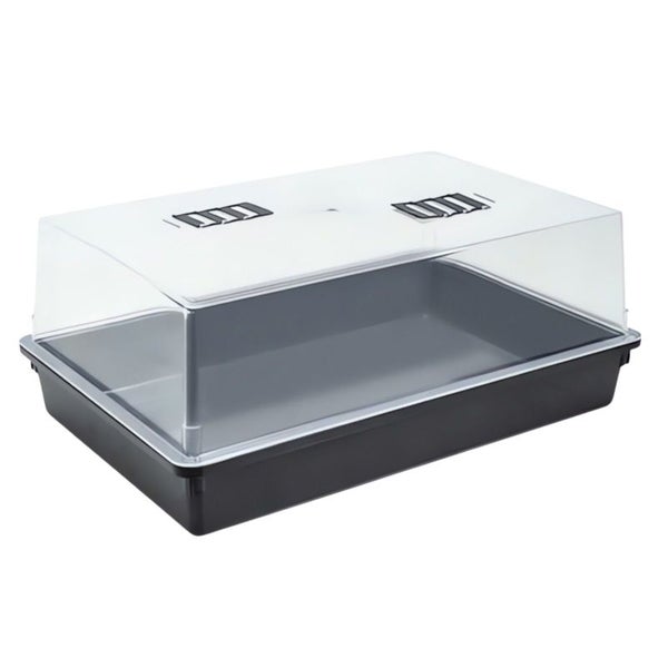 Hartplastik Grow Gewächshaus 57x38x22 cm mit Belüftungssystem – Langlebig, Kompakt & Perfekt für Keimung, Pflanzenzucht & Steinwolle-Tabletts