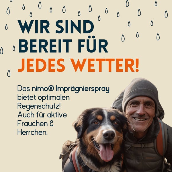 nimo® Imprägnierspray für Funktionskleidung • Versiegelung zum Schutz gegen Nässe und Schmutz