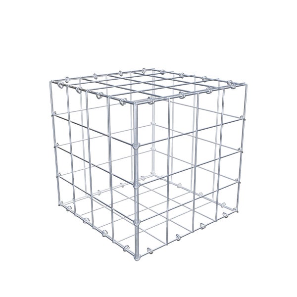 Gabione 40 cm x 40 cm x 40 cm (L x H x T), Maschenweite 10 cm x 10 cm, C-Ring