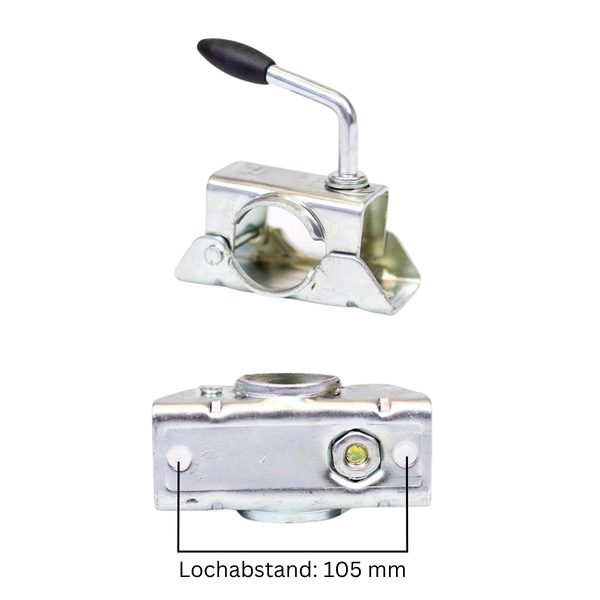 Anhänger-Stützrad 150kg inkl. Klemmhalter Ø48mm & Befestigungsmaterial
