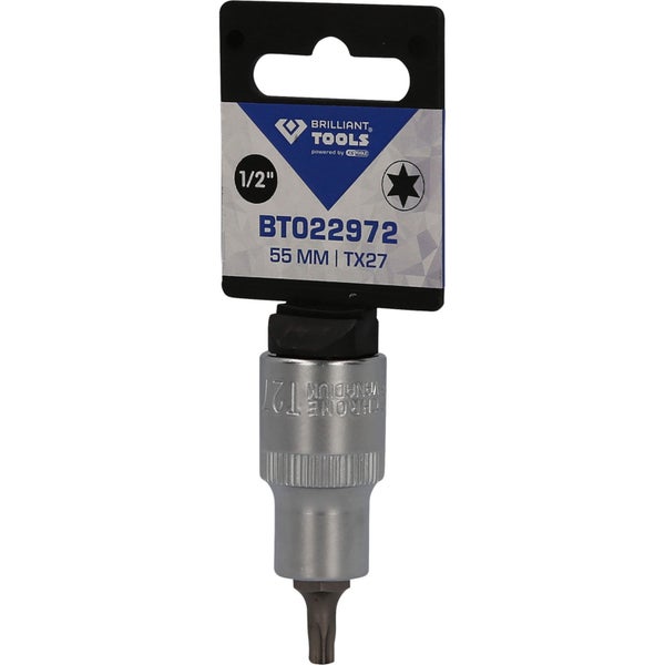 BRILLIANT TOOLS 1/2 Torx-Bit-Stecknuss 55 mm lang T27 - BT022972