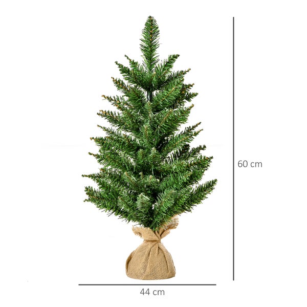 HOMCOM Weihnachtsbaum, Ø44 x 60H cm, PVC, Grün