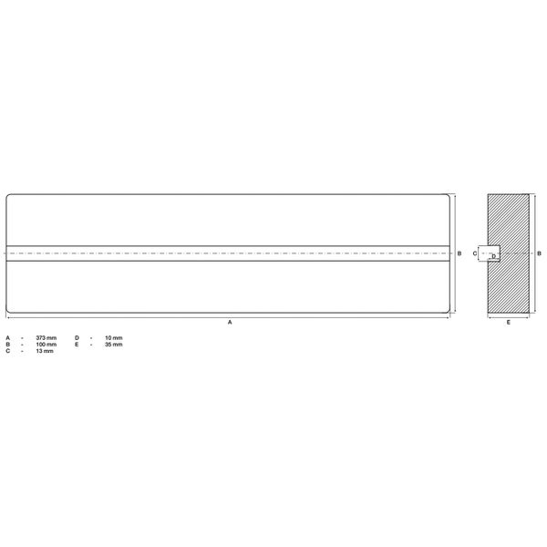 BGS Gummiauflage mit Nut für Hebebühnen 373 x 100 x 35 mm - 7012