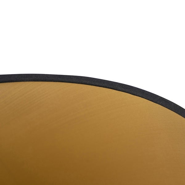 Baumwolllampenschirm schwarz 32/25/18 mit goldenem Interieur