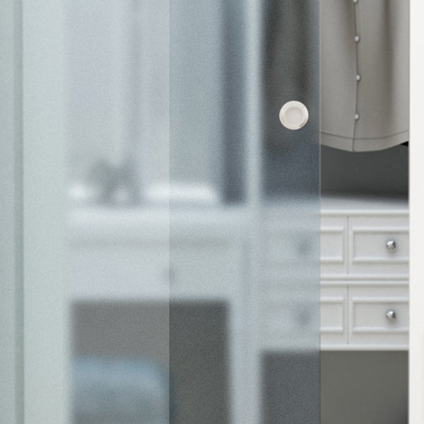 HOMCOM Glasschiebetür Schiebetür Glastür Zimmertür Mattglas 775 / 900 / 1025 x 2050 mm