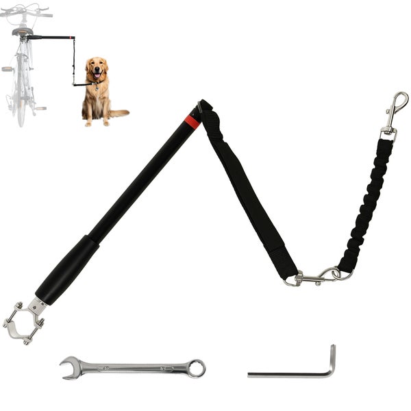PawHut Fahrradleine für Hunde Fahrrad Hundeleine Einfache Installation und Demontage Hundeleine für Fahrrad, Radfahren, Training, Joggen, Schwarz
