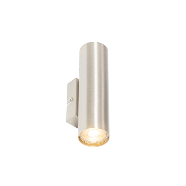 Zylindrische Wandleuchte aus Metall mit Licht nach unten