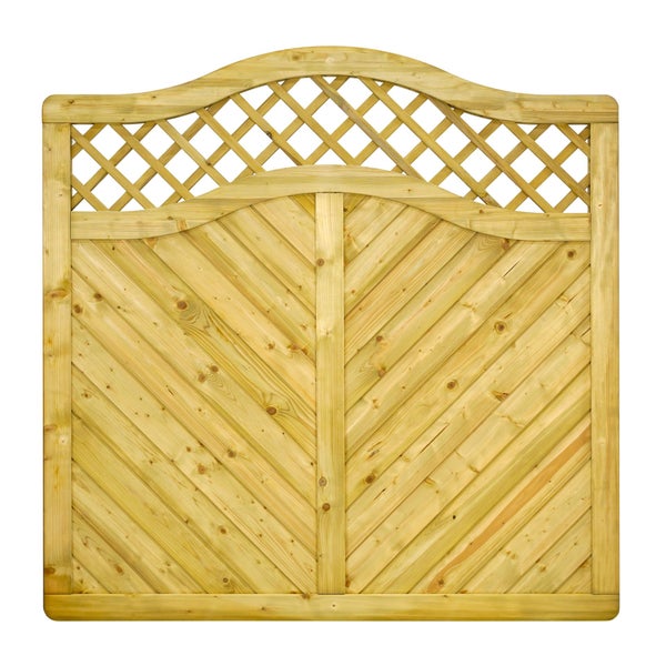 Holzzaun mit Rautenmuster