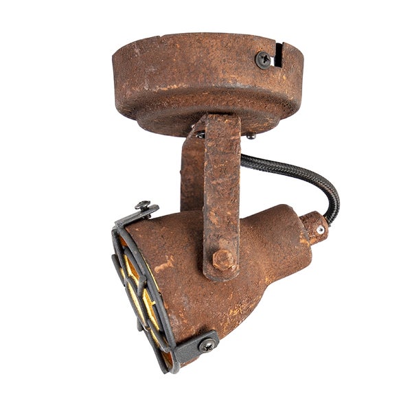 Rostfarbener Deckenstrahler im Industrie Design