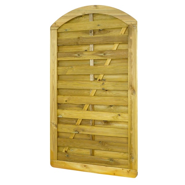 Holzsichtschutzelement mit Rundbogen für den Garten