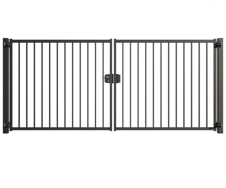 Doppeltor für den Garten aus Metall