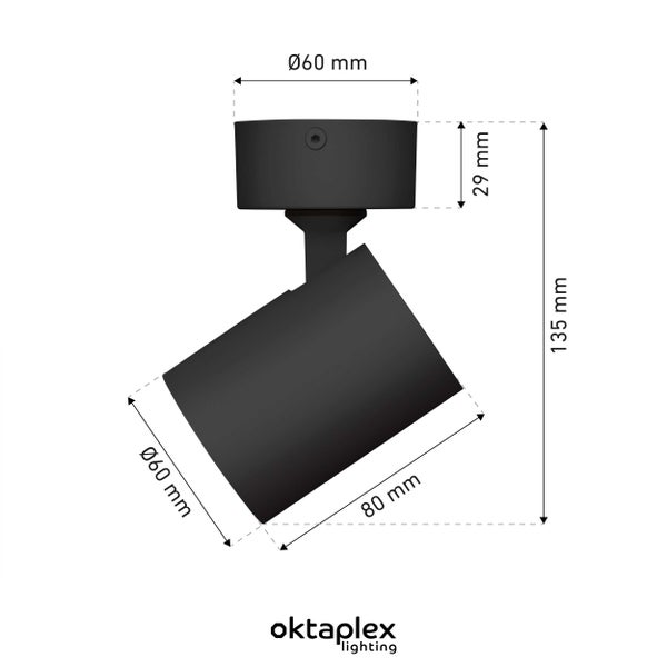 Bora LED Deckenstrahler GU10 2700K 450lm 2,5W schwenkbar 1-flammig schwarz Leuchte Innenbeleuchtung Spotstrahler Wohnraum