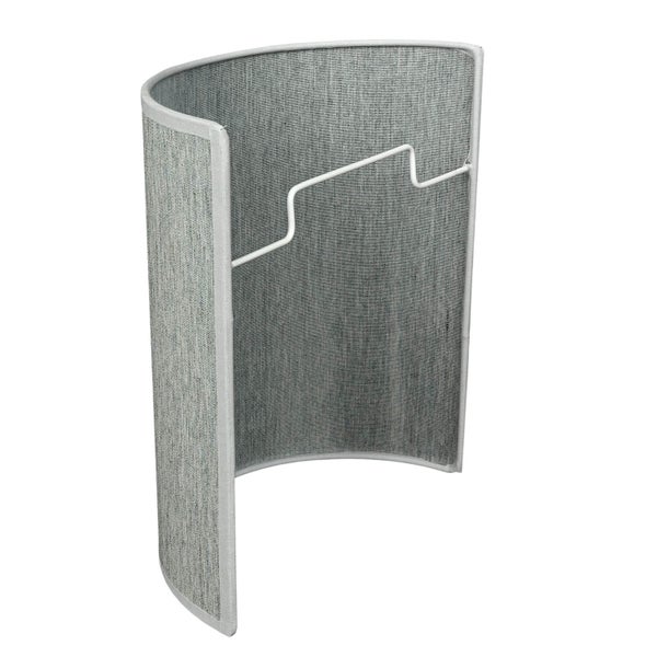 Lampenschirm aus Stoff mit weißer Halterung